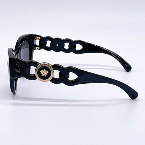 New Versace Black Acetate 52mm Sunglasses With Box main image 4